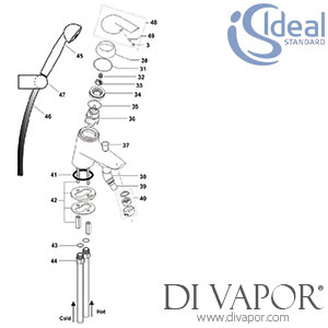 Ideal Standard Ceraplan Single Lever Tap Spare Parts - IDL DV 195